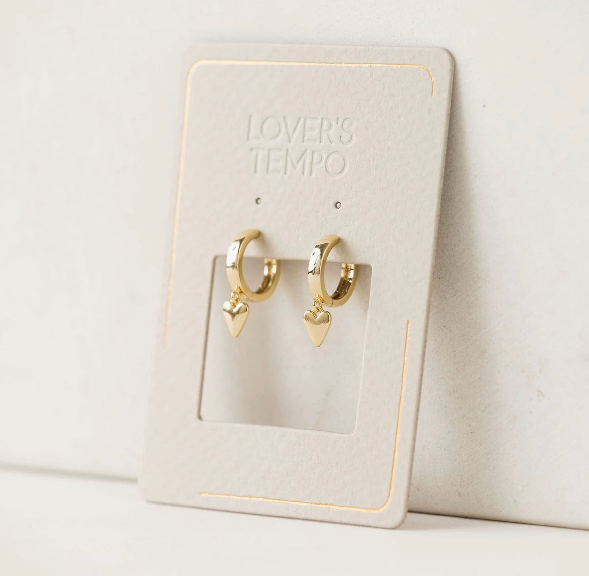 Everly Heart Huggie Hoop Earrings