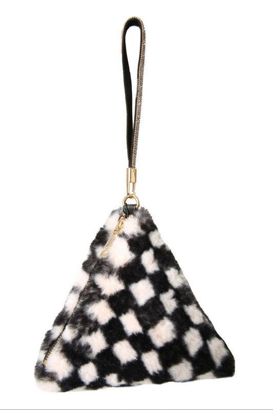 Faux Fur Pyramid Bag